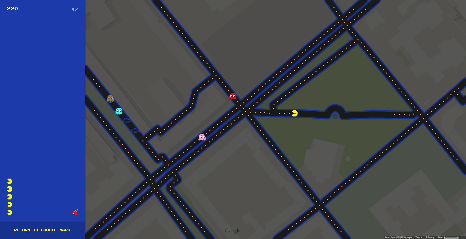 За день: В легендарную игру Pac-Man можно сыграть на Google-карте Минска -  CityDog.io