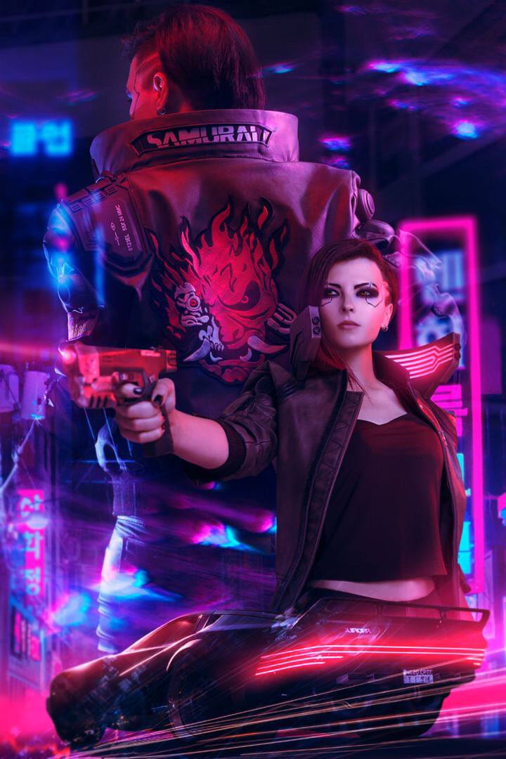 Косплей на главного героя видеоигры «Cyberpunk 2077».