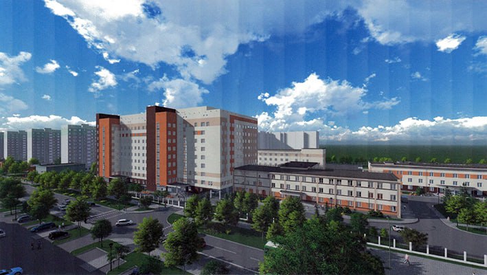 Проект нового корпуса минской городской больницы №11. 