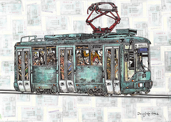 Рисунок трамвая №6
