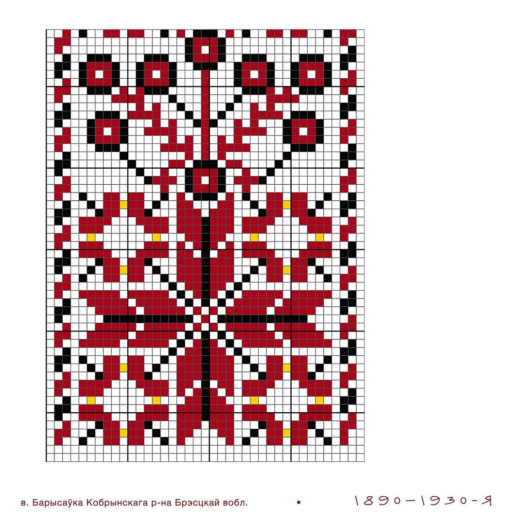 Схема вышивки беларуского орнамента. 