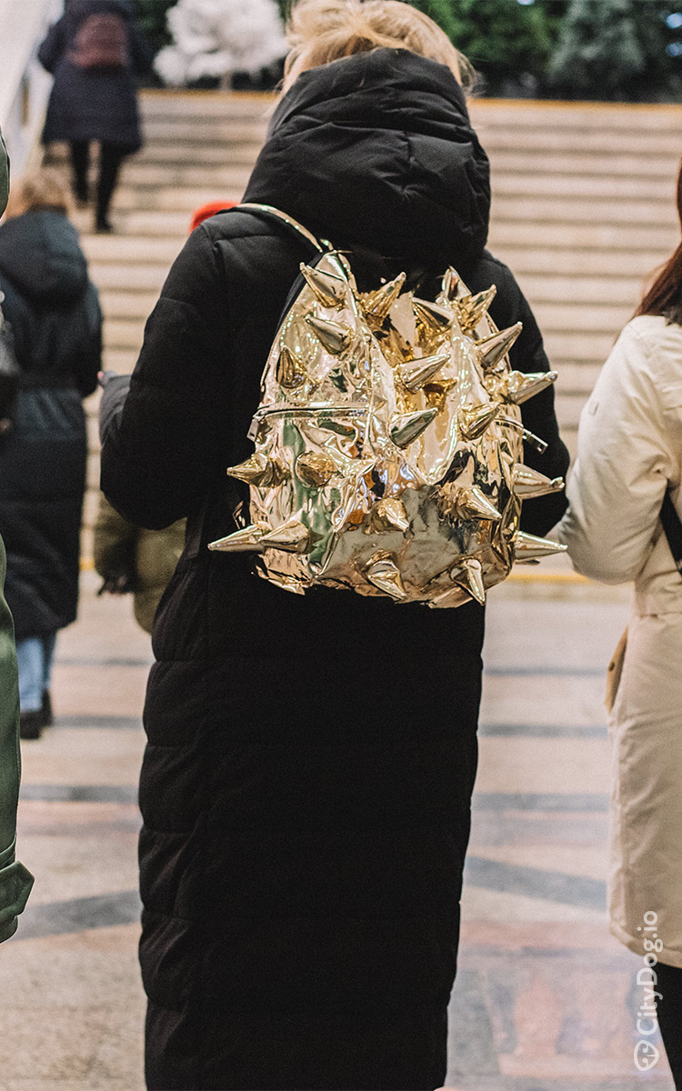 Минчанка с золотым рюкзаком в рогах. 
