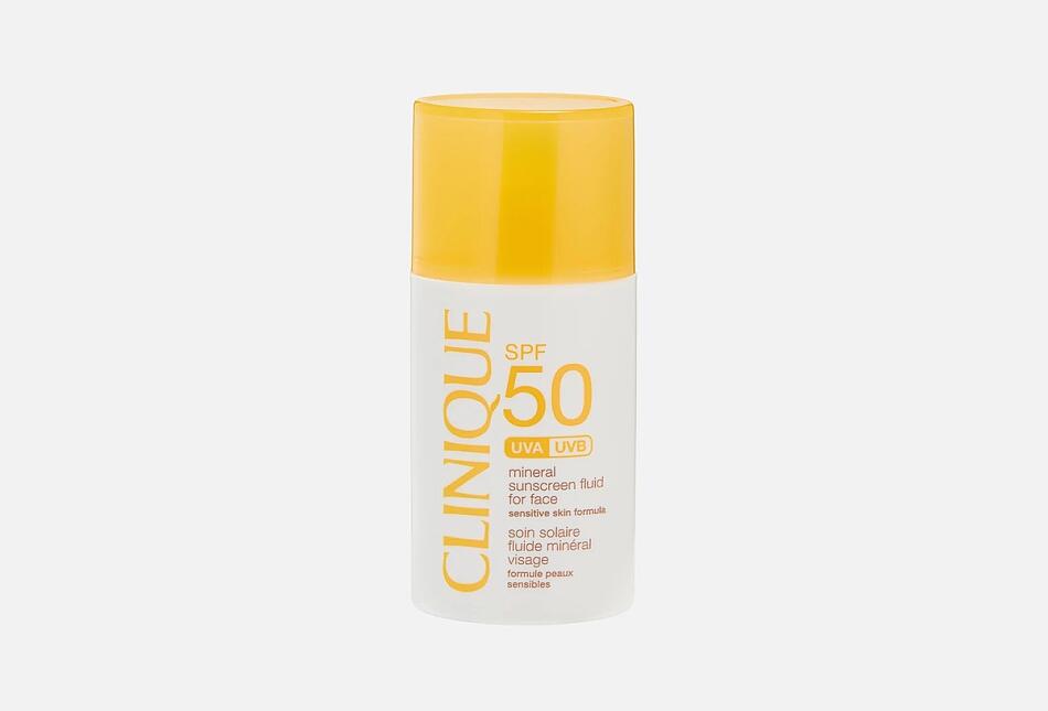 Солнцезащитный минеральный флюид для лица SPF 50 Clinique Mineral Sunscreen. 
