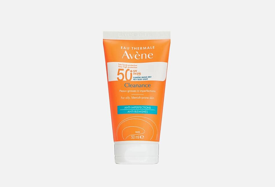 Флюид солнцезащитный для проблемной кожи SPF 50+ Eau Thermale Avene Cleanance. 
